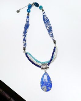 Kalung Batik Beads Sky Blue